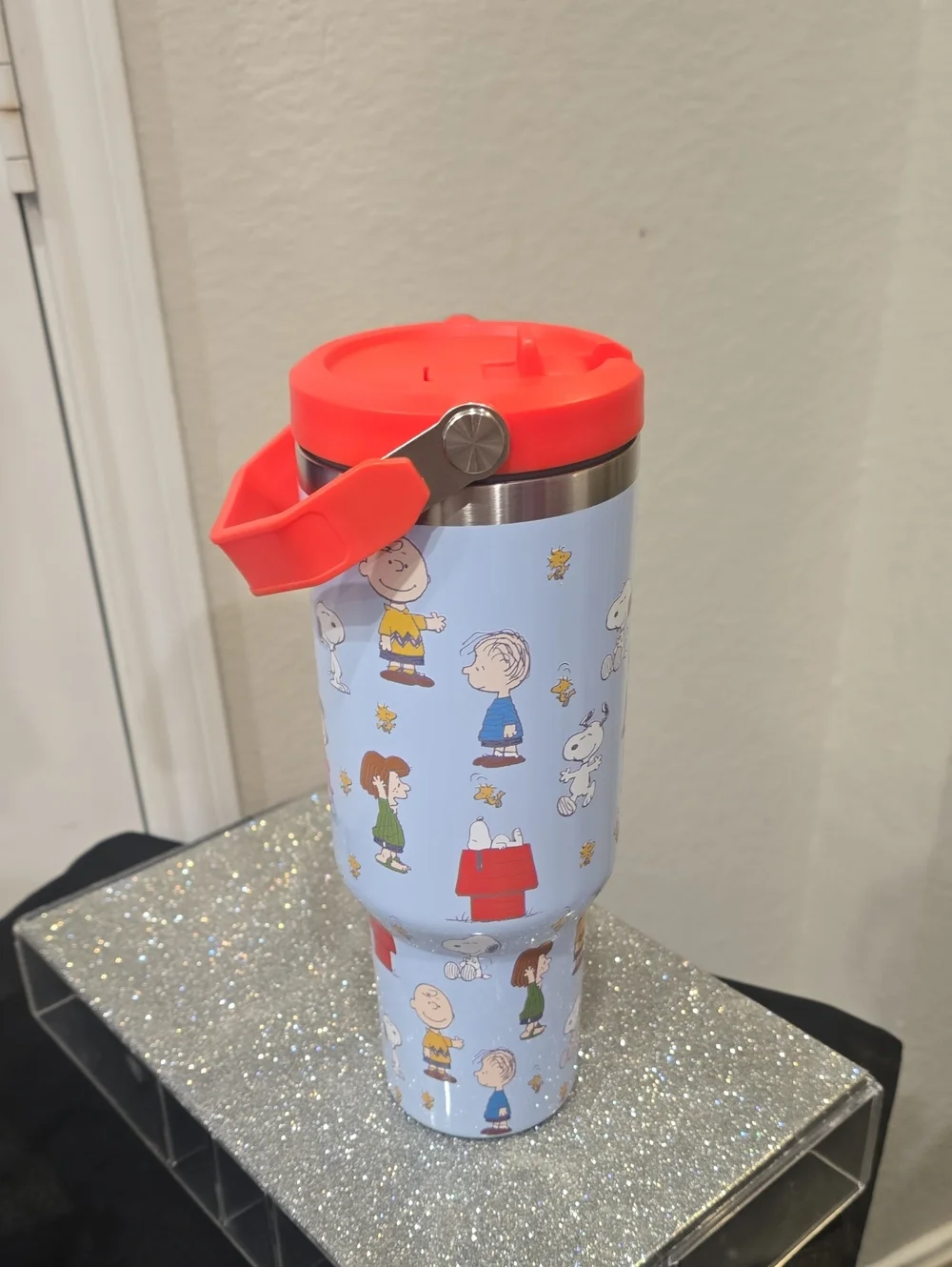 Peanuts Snoopy & The Gang Stainless Steel 40oz Tumbler w/Pop Up Straw